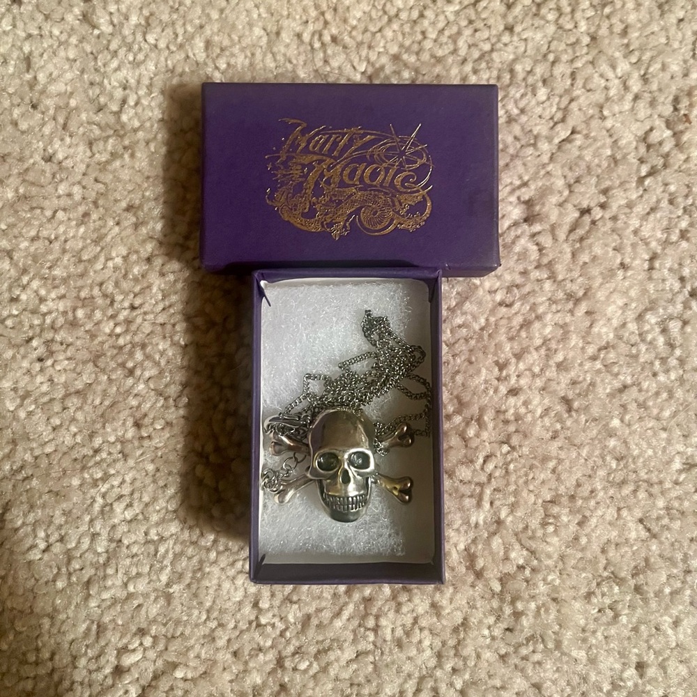 Marty Magic: Skull and Bones Silver necklace